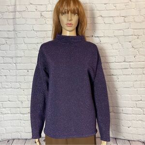 NWT New Tahari Viscose Blend Purple Sweater Size M
